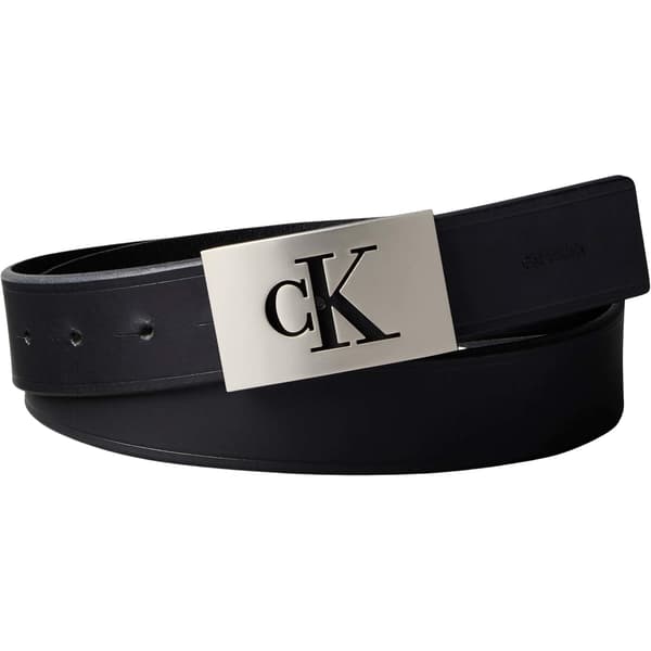 Calvin Klein Herrläderbälte 90cm Svart/Silver Black/Silver 90cm