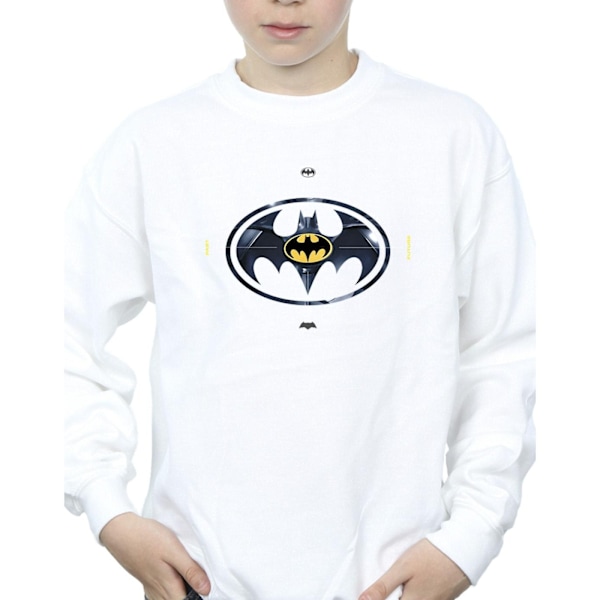 DC Comics Boys The Flash Batman Metal Logo Sweatshirt 12-13 år White 12-13 Years