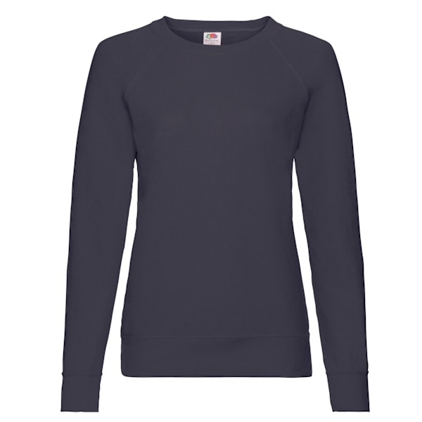 Fruit of the Loom Dam/Damer Lättvikts Raglantröja med Dam/Damer Passform Deep Navy 8 UK