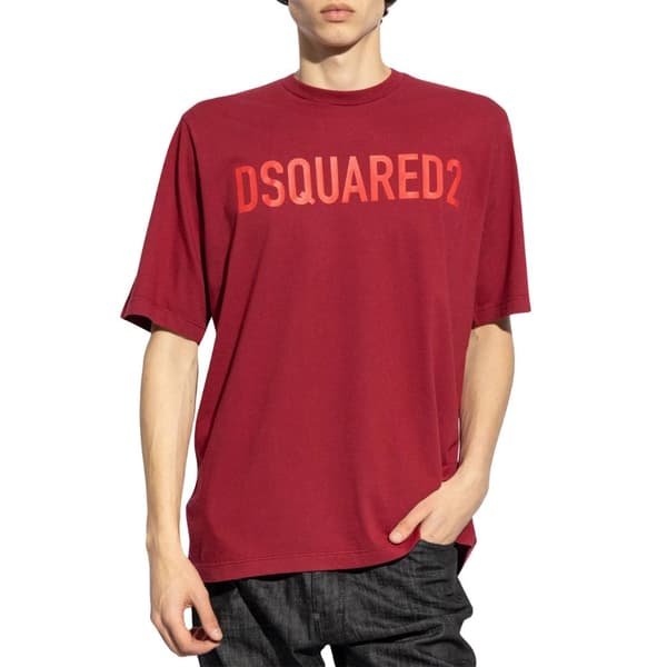 DSquared2 Herr Logotyp T-shirt M Röd Red M