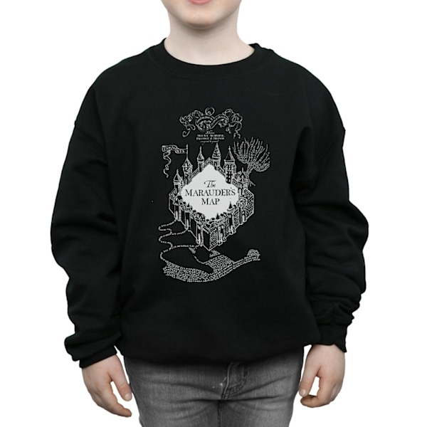 Harry Potter Pojkar The Marauder´s Map Sweatshirt 9-11 År Svart Black 9-11 Years