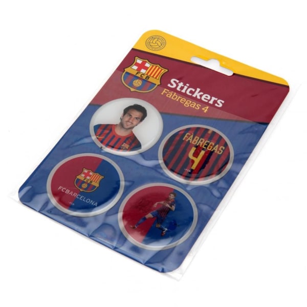 FC Barcelona Fabregas 3D-klistermärken (paket med 4) One Size Multicol Multicoloured One Size