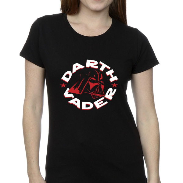 Star Wars Dam/Dam Darth Vader Badge T-shirt bomull XL Bla Black XL