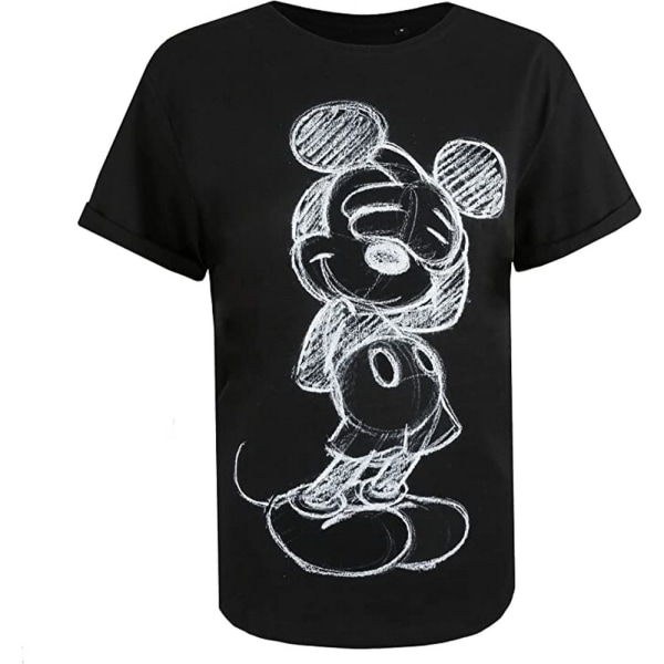 Disney Dam/Dam Blyg Musse Pigg T-shirt S Svart/Vit Black/White S