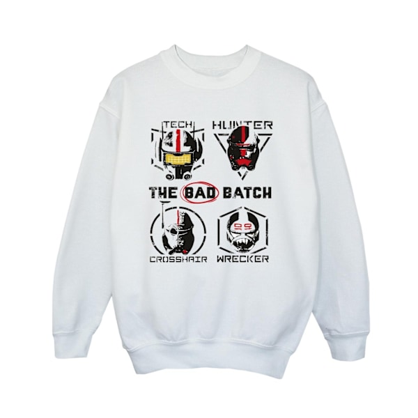 Star Wars: Bad Batch Boys Clone Force 99 Sweatshirt 7-8 år W White 7-8 Years