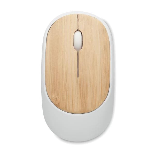 MidOcean Curvy Bam Trådlös Mus i Bambu En Storlek Vit White One Size
