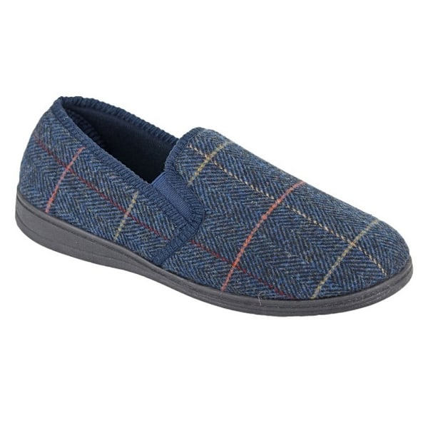 Zedzzz Kenny Herringbone Tofflor för Män, Storlek 9 UK, Marinblå Navy 9 UK