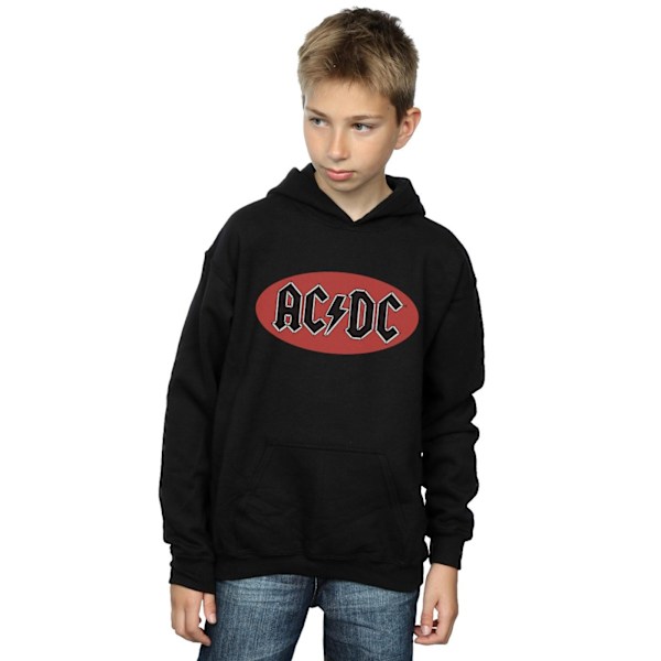 AC/DC Boys Red Circle Logo Hoodie 5-6 år Svart Black 5-6 Years