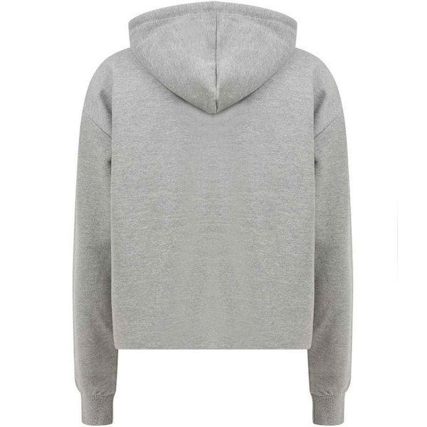 SF Dam/Dam Slounge Plain Heather Crop Hoodie XS Grå Grey XS