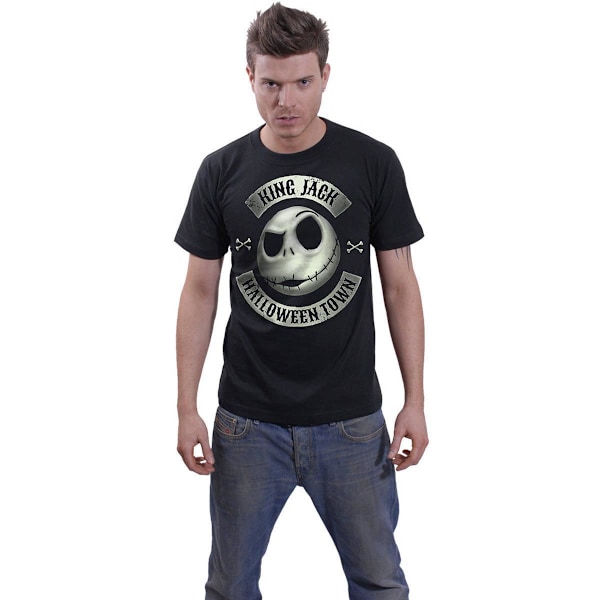 Nightmare Before Christmas Unisex Vuxen Jack Skellington Crest Black S