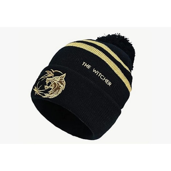 The Witcher Unisex Vuxen Logo Och Symbol Pom Pom Mössa En Storlek Black One Size