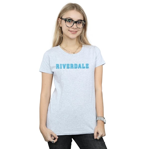 Riverdale Dam/Kvinnor Neon Logo Bomull T-shirt L Sports Grey Sports Grey L