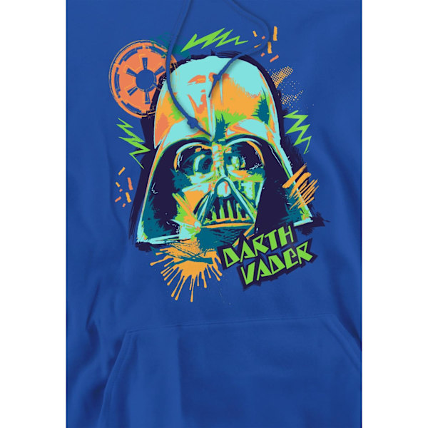 Star Wars Herr 90-tals Darth Vader Hoodie S Kungsblå Royal Blue S