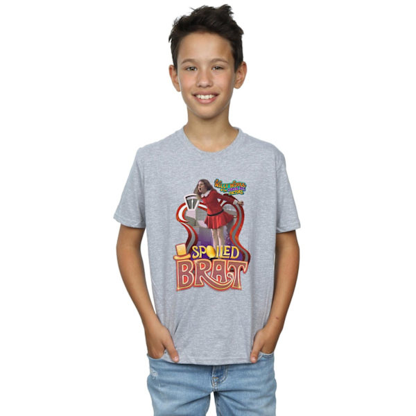 Willy Wonka Och Chokladfabriken Pojkar Bortskämd Brat T-Shirt Sports Grey 7-8 Years
