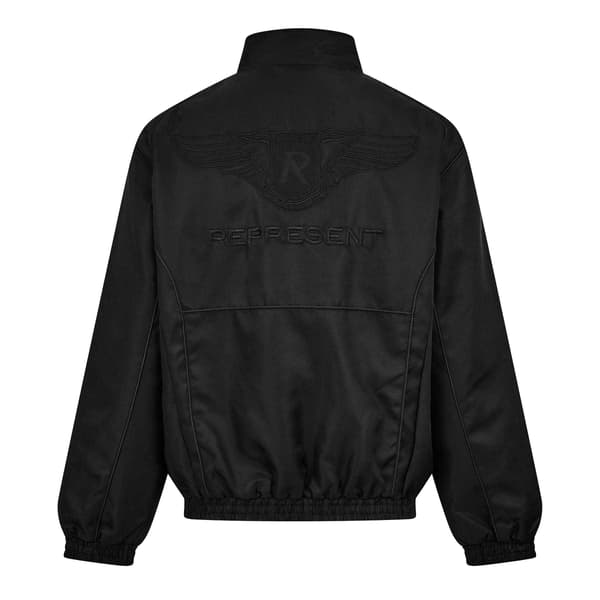 Represent Bomberjacka för män med ribbad krage S Svart Black S
