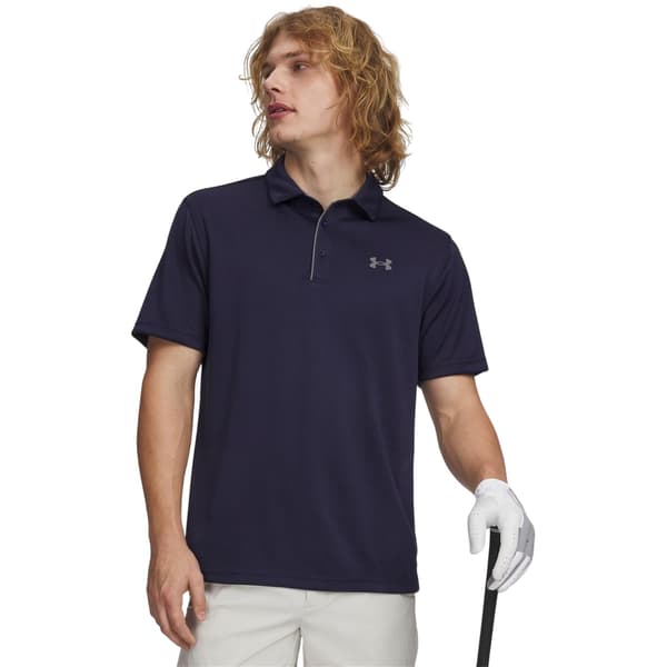 Under Armour Tech Mesh Pikétröja för män S Midnight Navy Midnight Navy S