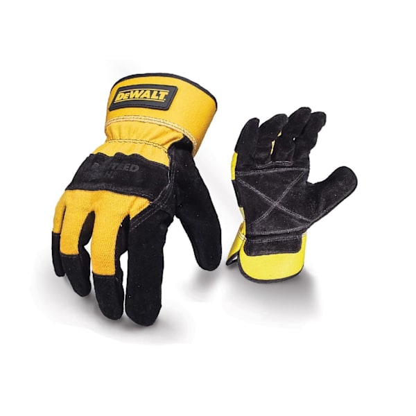 DeWalt Rigger Pig Skin Läderhandskar En Storlek Svart/Gul Black/Yellow One Size