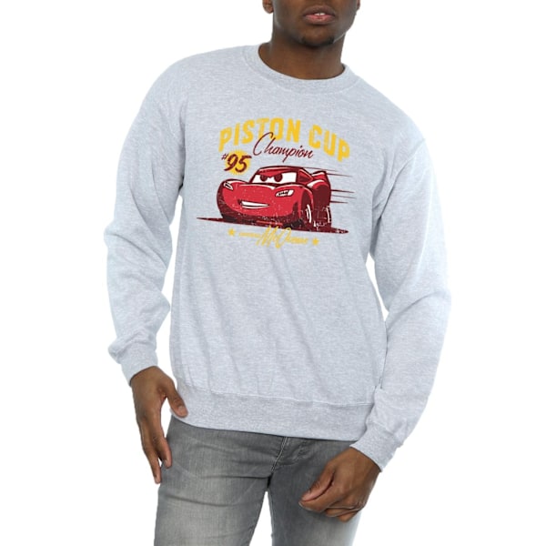 Disney Cars Piston Cup Champion Sweatshirt M Sports Grey för män Sports Grey M
