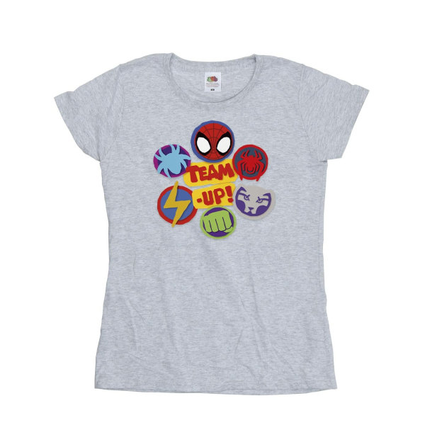 Marvel Womens/Ladies Spidey And His Amazing Friends Team Up Cot Sports Grey L