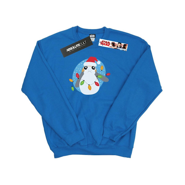 Star Wars Mens The Last Jedi Porg Julbelysning Sweatshirt X Royal Blue XXL