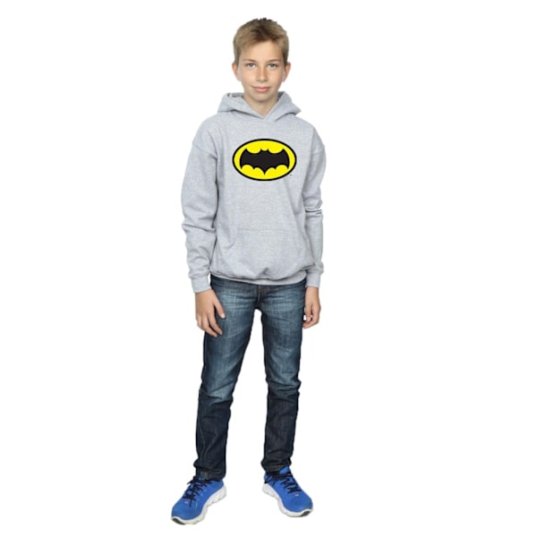 DC Comics Boys Batman TV-serie logotyp Hoodie 5-6 år Sports Grå Sports Grey 5-6 Years