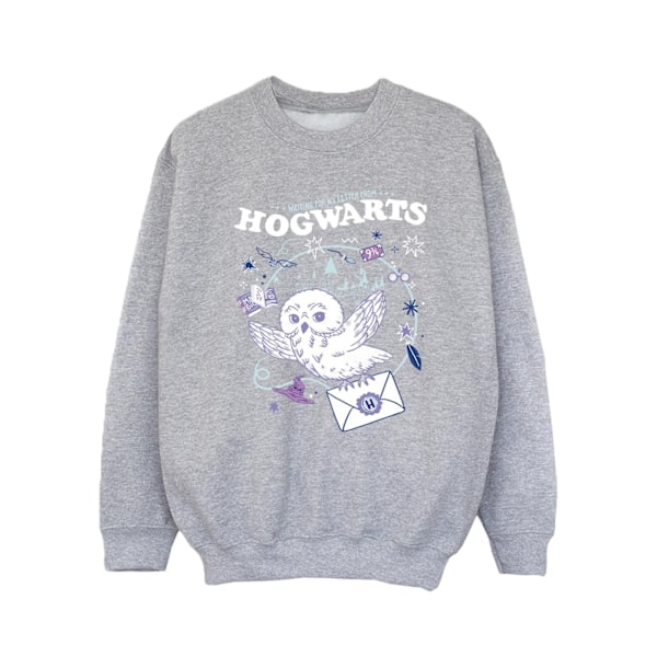 Harry Potter T-shirt för flickor med uggla och brev från Hogwarts, 9-11 år Navy Blue 9-11 Years