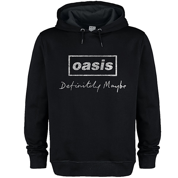 Amplified Unisex Vuxen Definitely Maybe Distressed Oasis Hoodie Black M
