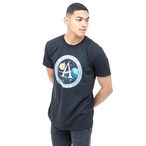 NASA Herrar Apollo Bomulls T-shirt XL Svart Black XL