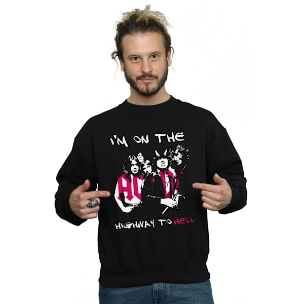 AC/DC Herr I´m On The Highway To Hell Sweatshirt M Svart Black M