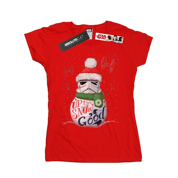 Star Wars Dam/Damer Stormtrooper Up To Snow Good Bomull T-shirt XXL Röd Red XXL