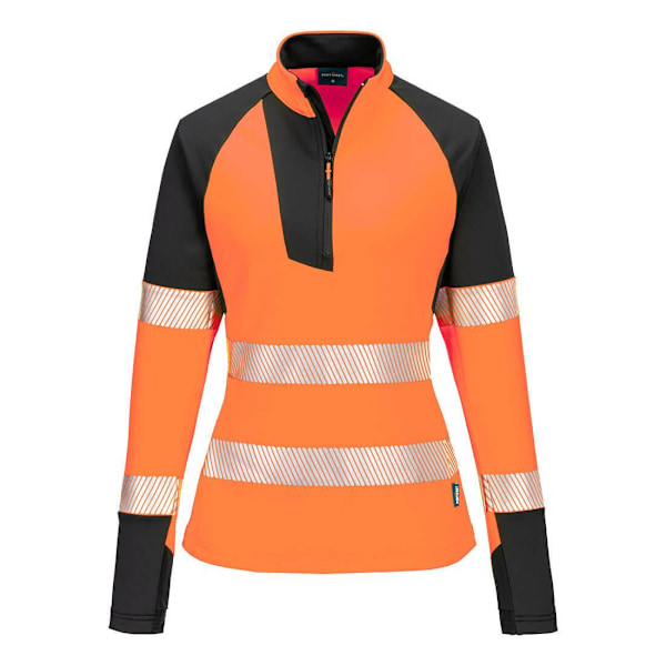 Portwest Dam PW3 Varsel Tröja med Kvartsdragkedja M Orange Orange/Black M