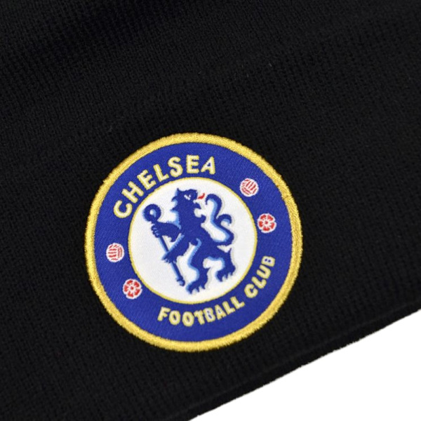 Chelsea FC Unisex Vuxen Crest Stickad Mössa One Size Marinblå Navy Blue One Size