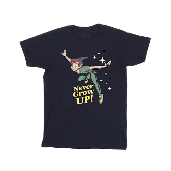 Disney Girls Peter Pan Never Grow Up Bomull T-shirt 5-6 år N Navy Blue 5-6 Years