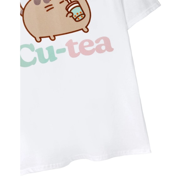 Pusheen Cutea T-shirt för dam/dam M Vit White M