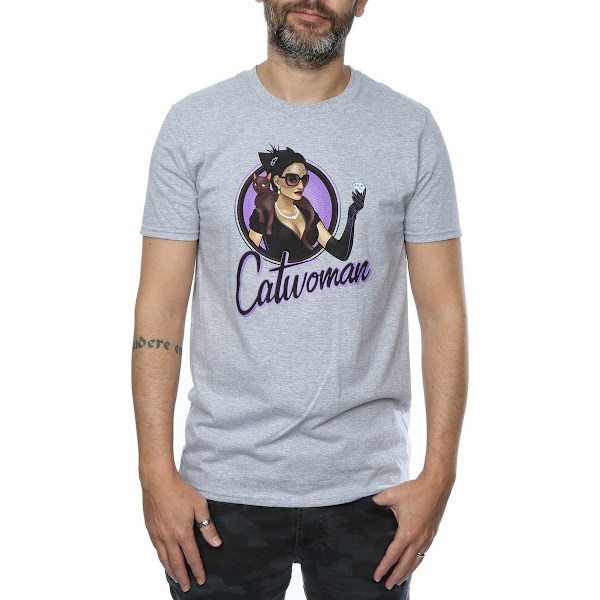 DC Bombshells Herr Catwoman Heather T-shirt XL Heather Grey Heather Grey XL