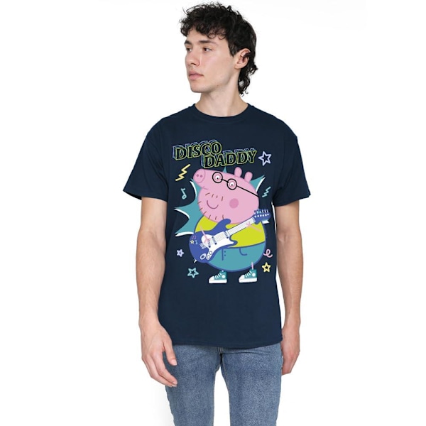 Greta Gris Herr Disco Daddy T-shirt S Marinblå Navy S