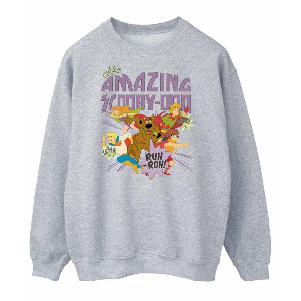Scooby Doo Dam/Damer The Amazing Scooby Sweatshirt L Sports Sports Grey L