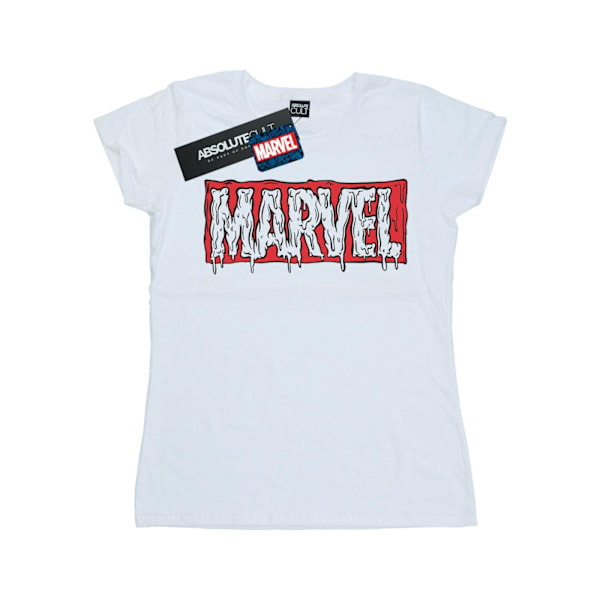 Marvel Womens/Ladies Drip Logo Bomull T-shirt M Vit White M