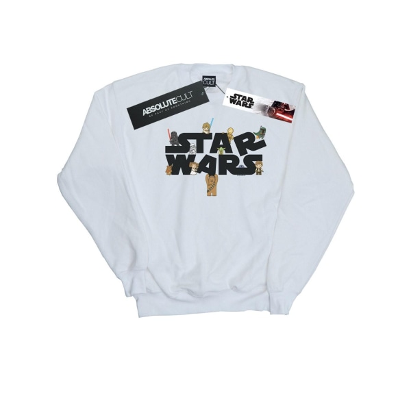 Star Wars Boys Kiddie Logo Sweatshirt 7-8 år Vit White 7-8 Years