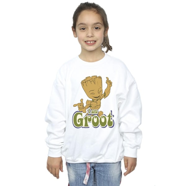 Guardians Of The Galaxy Girls Groot Dancing Sweatshirt 12-13 År White 12-13 Years