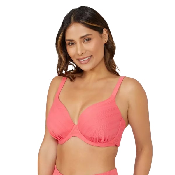 Underbar vadderad bikini-topp för dam/dam 32FF Rosa Pink 32FF