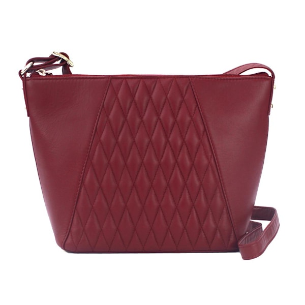 Eastern Counties Leather Dam/Dam Alegra Quilted Handväska O Cranberry One size