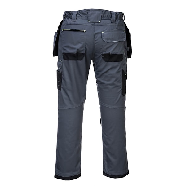 Portwest PW3 Holster Stretch Arbetsbyxor för män 36R Zoom Grå/Svart Zoom Grey/Black 36R