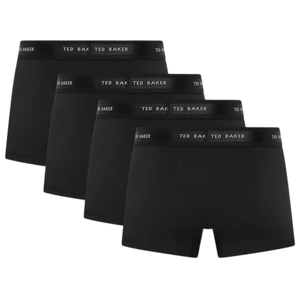 Ted Baker Herr Enfärgade Boxershorts (4-pack) S Svart Black S
