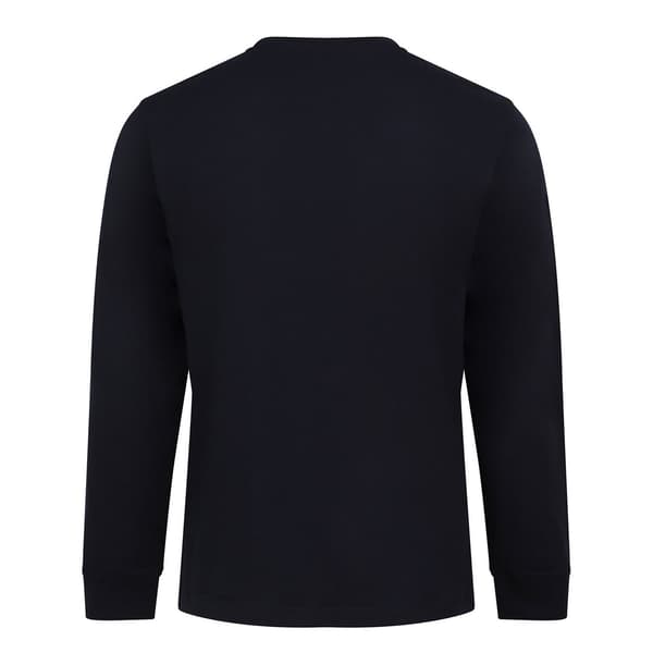 Awdis Långärmad T-shirt för män S Deep Black Deep Black S