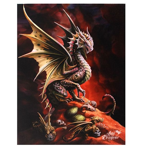 Age Of Dragons 19x25cm Öken drake Canvas En Storlek Brun Brown One Size
