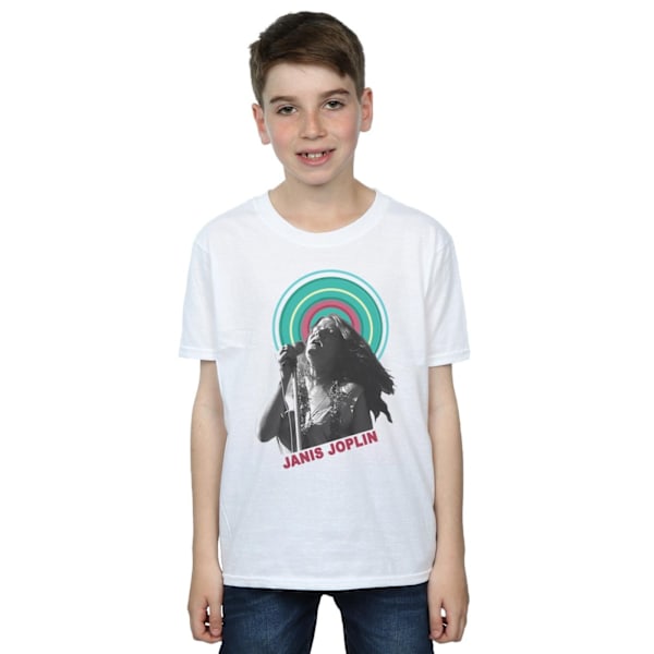 Janis Joplin Boys Halo Photo T-Shirt 12-13 år Vit White 12-13 Years