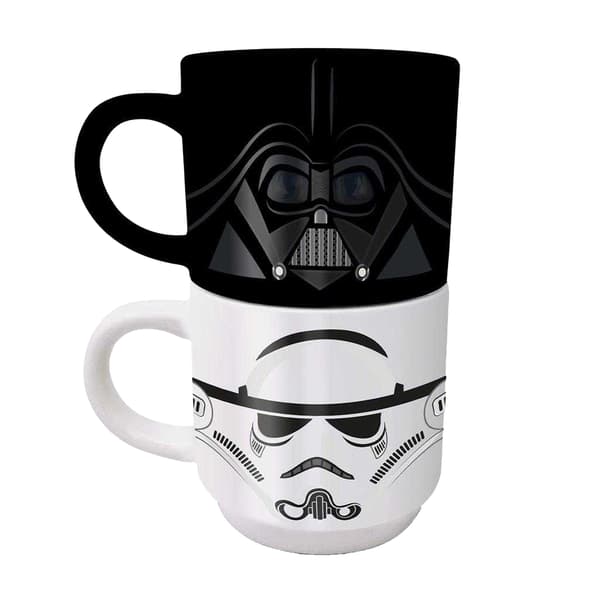 Star Wars Empire Helmets Stapelbar Muggset (2-pack) En Storlek Black/White One Size