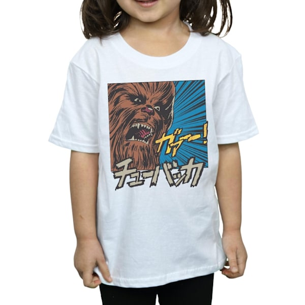 Star Wars Girls Chewbacca Roar Pop Art Bomull T-shirt 12-13 År White 12-13 Years