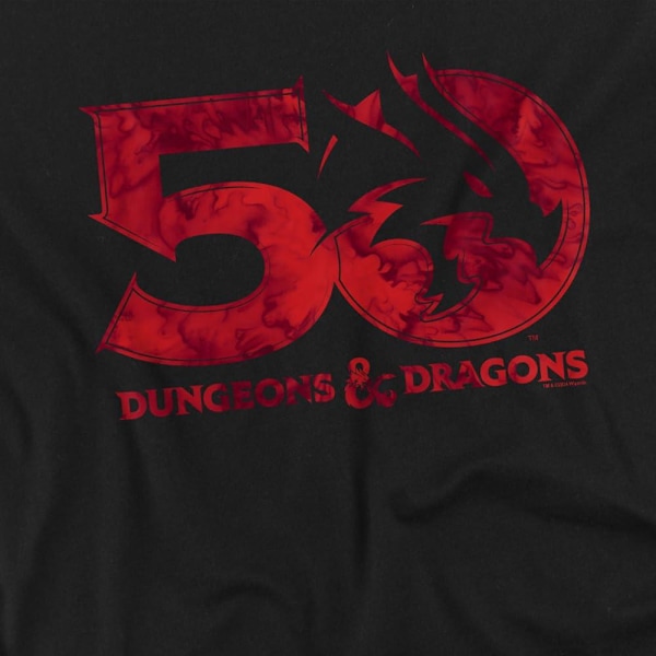 Dungeons & Dragons Herr Stacked Logo 50th T-shirt 3XL Svart Black 3XL